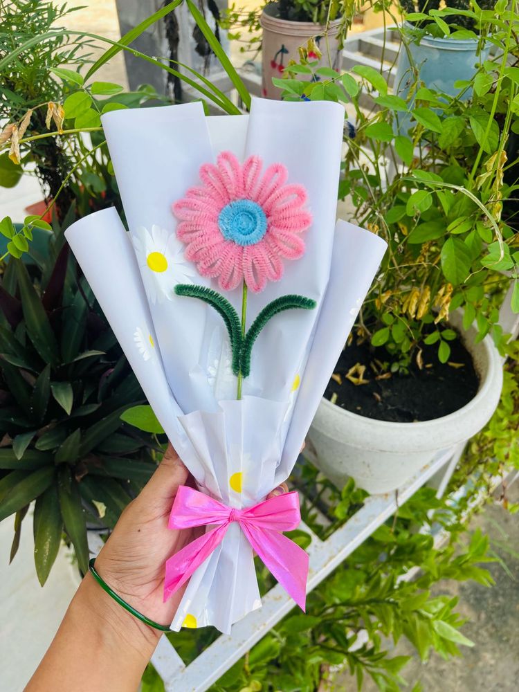 Handmade Pipe Cleaner Flower Bouquet