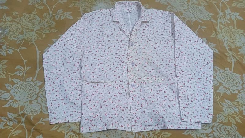 New Floral Print Oversized Shirt with pocket