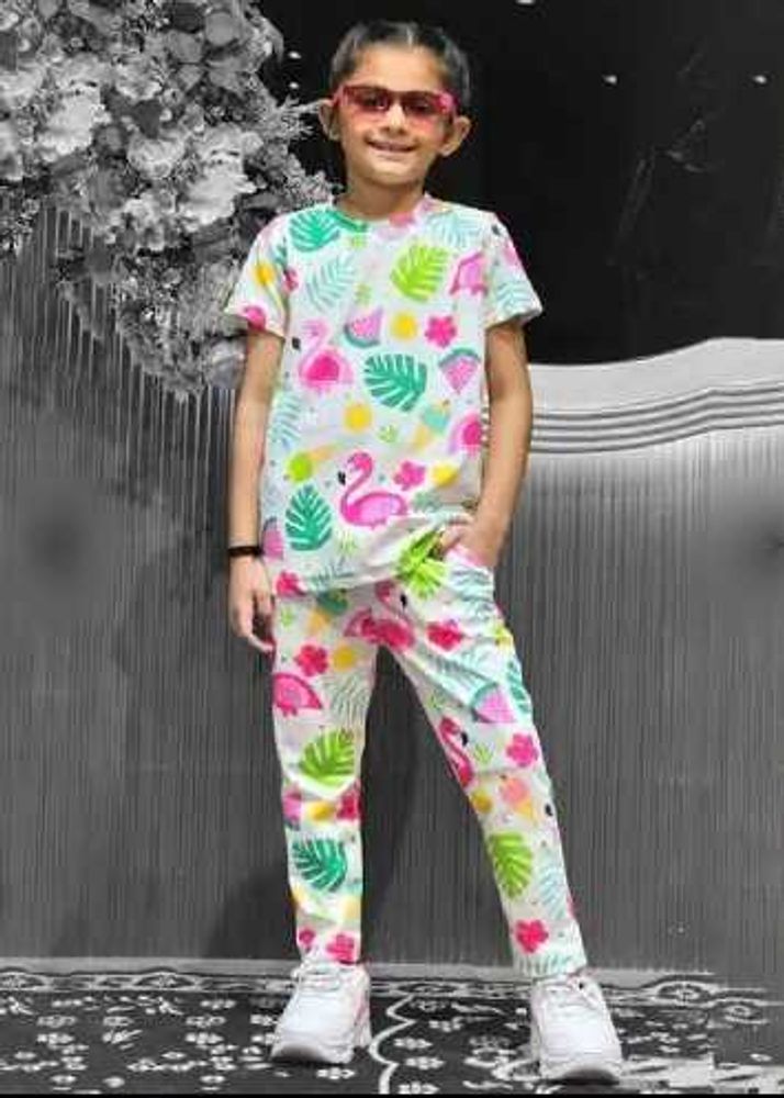 Cute Flamingo Co-ord Set 4-5years
