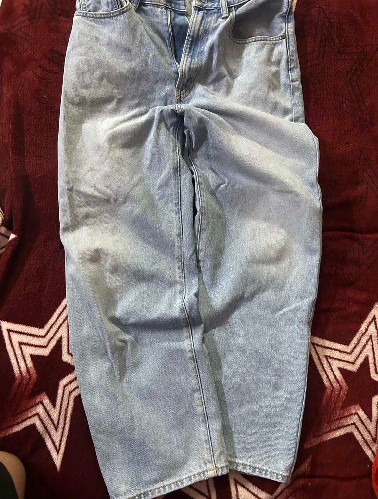 Unisex Baggy Light Wash Zara Jeans
