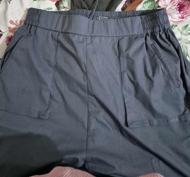 Comfortable Grey Parachute Pants