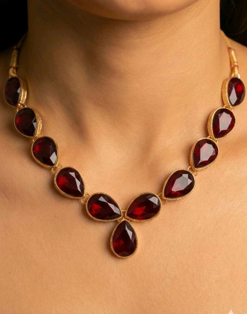 Wine Gemstone Necklace