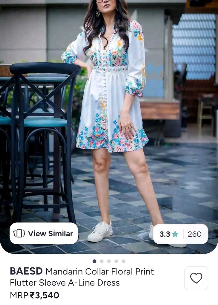 Boho Floral A-Line Dress