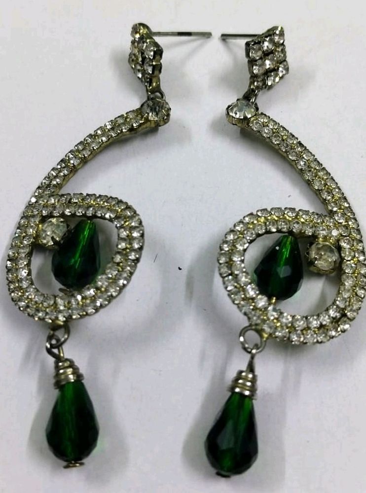 Rhinestone korean style Eyer rings large size Fanc