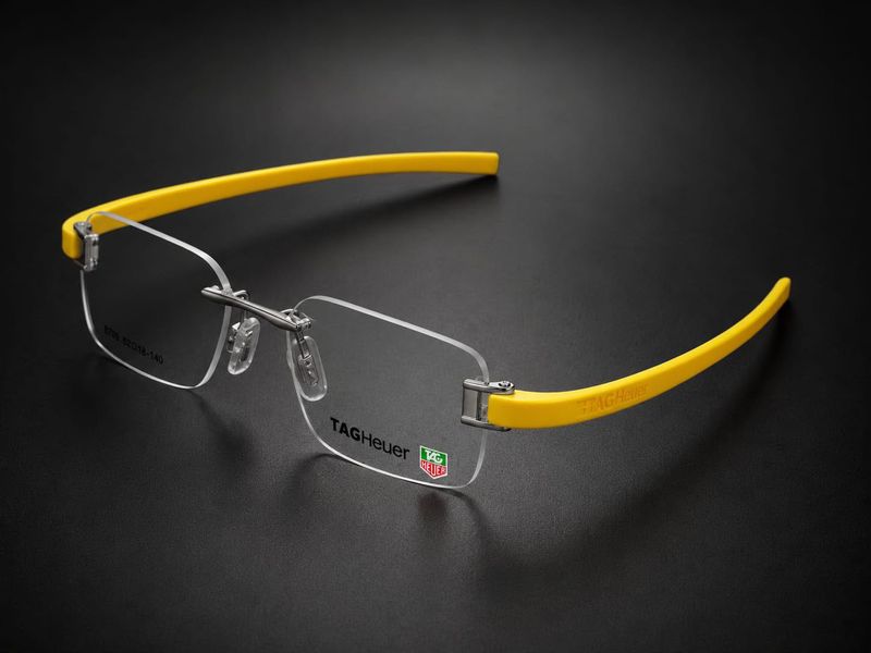 TAG Heuer Rimless Eyeglasses - Yellow