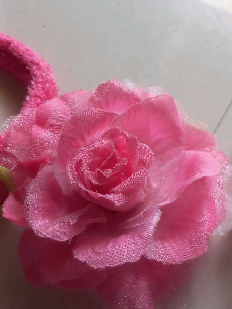 Cute Pink Rose Headband