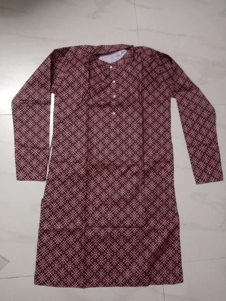 New Men's cotton blend printed kurta