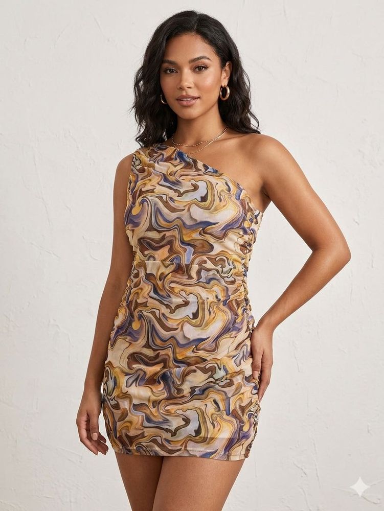 mini one shoulder dress