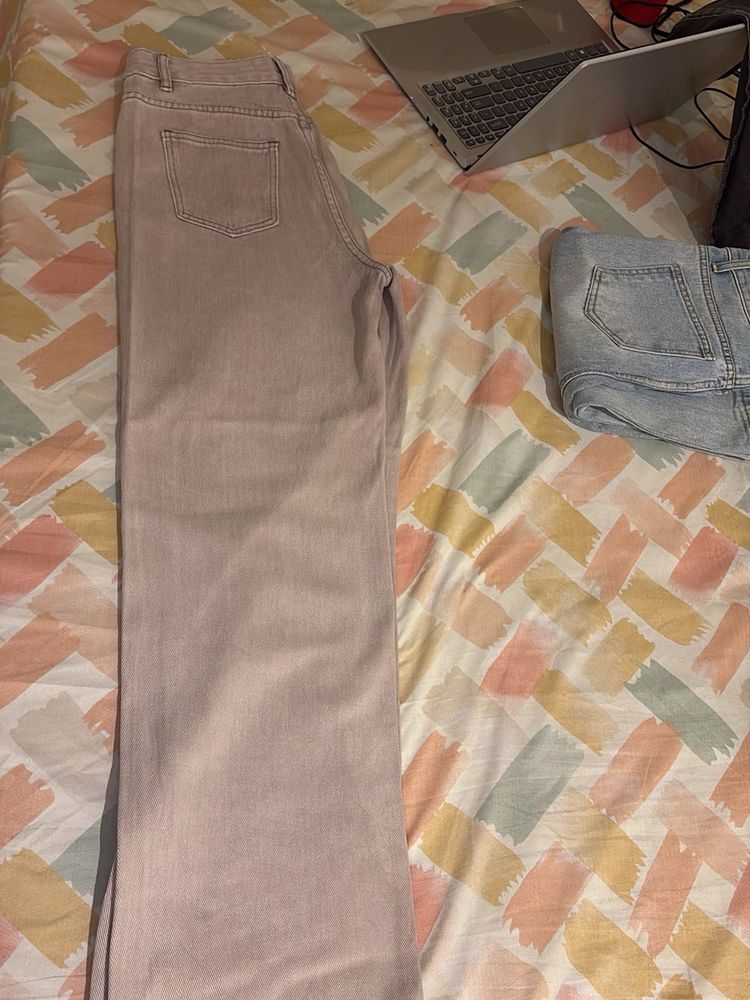 Light Purple Wide Leg Jeans