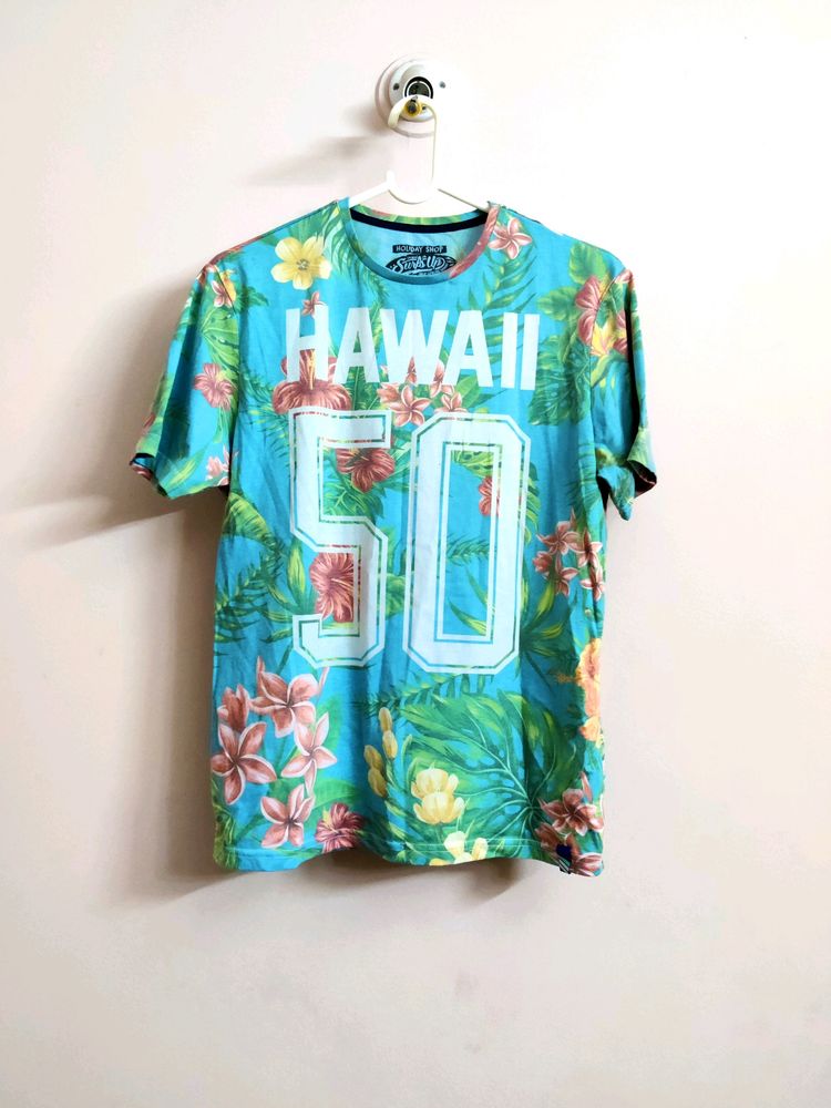 Men's cotton floral tshirt
