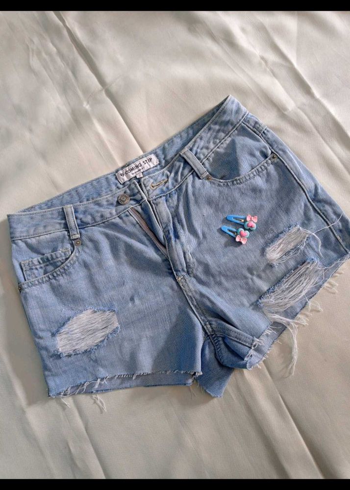 Ripped &amp; Distressed Denim Shorts