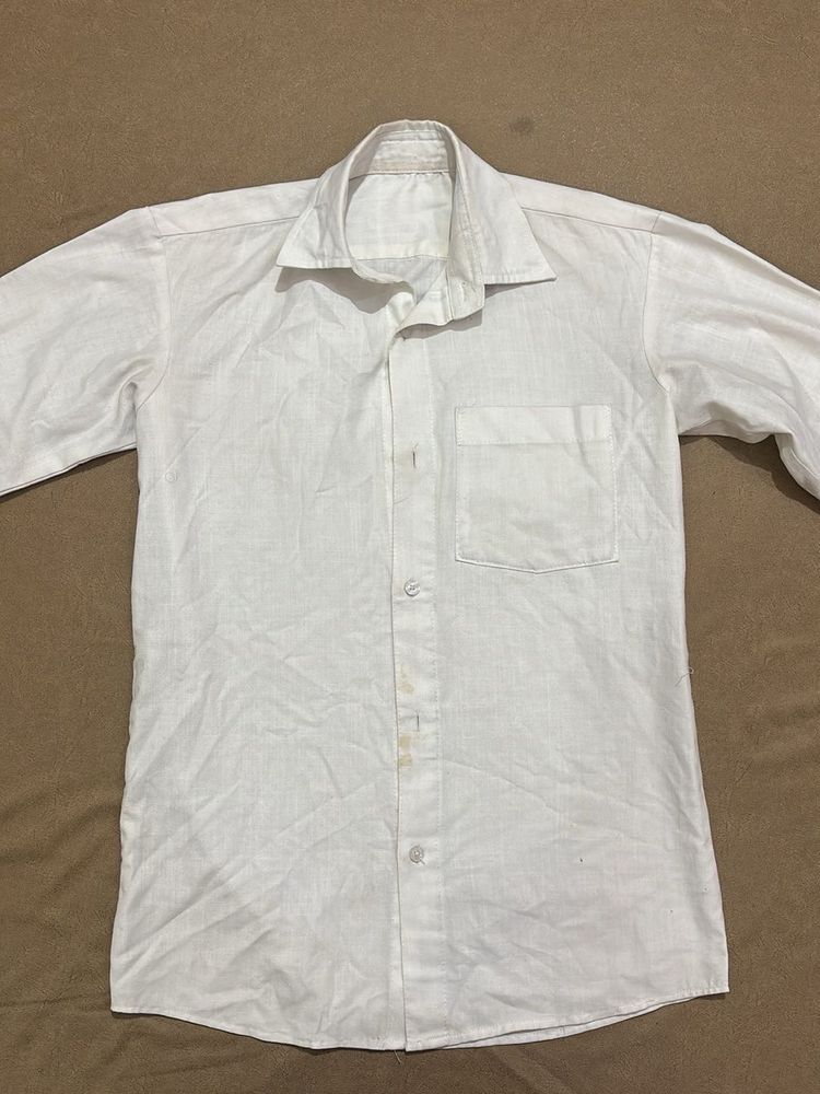 linen White Men's Shirt