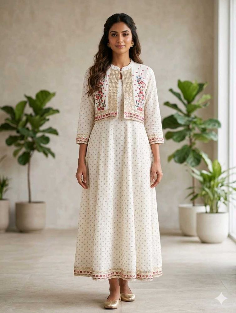 Elegant Floral Embroidered Kurta Set