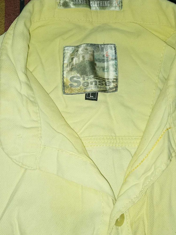 Men's Light Yellow Polo Shirt