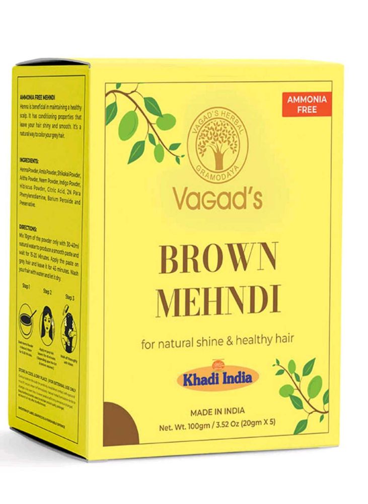 Vagad's Herbal Brown Mehndi - Pack of 8