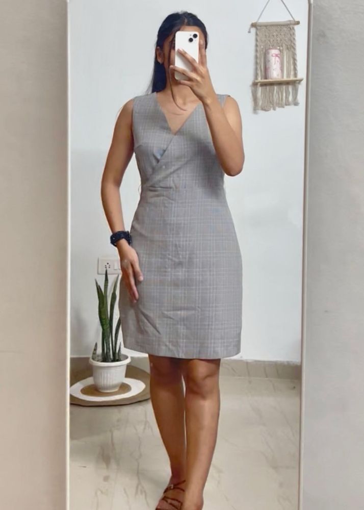 Classic Plaid Sheath Dress