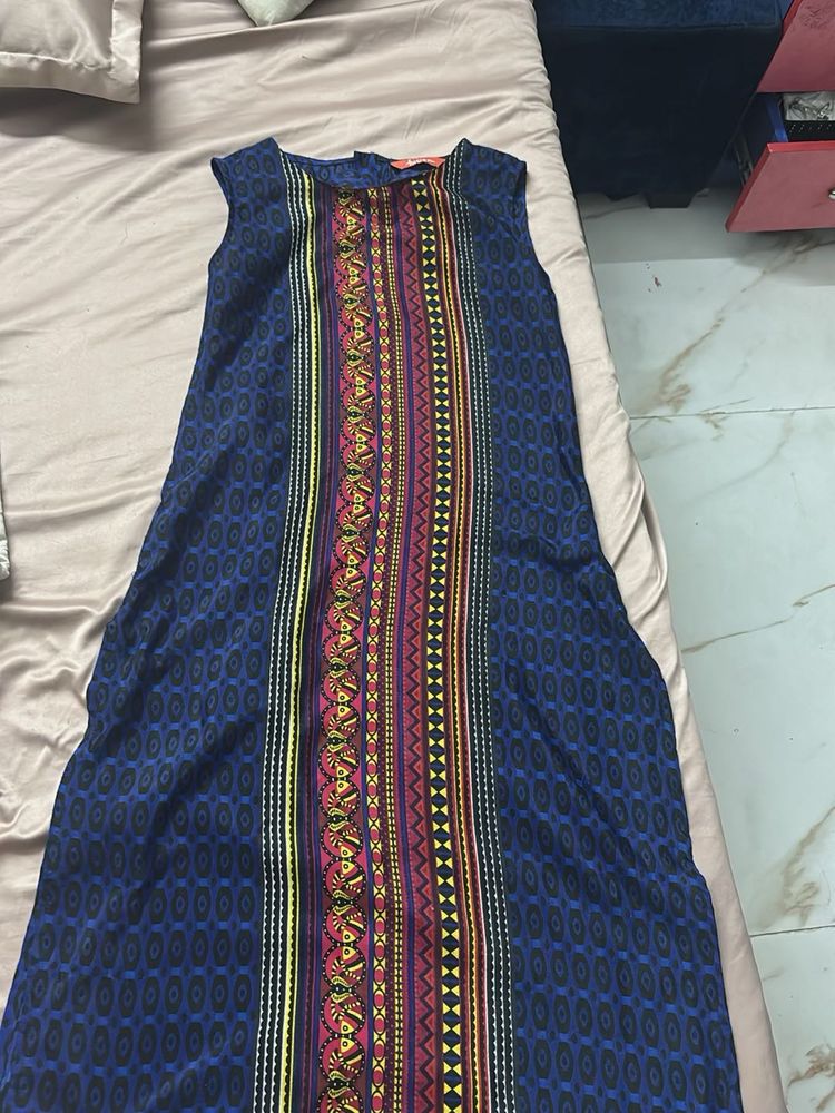 Vibrant Blue Printed Kurta