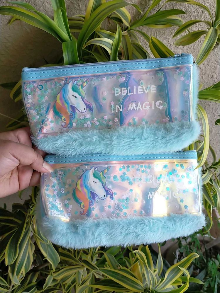 Unicorn 'Believe in Magic' Pencil Cases (2)
