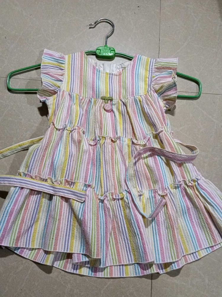 Adorable Striped Baby Girl Dress