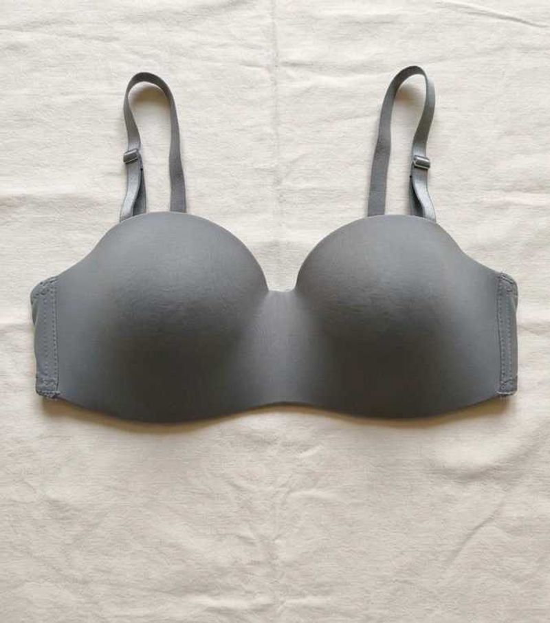 Comfortable Grey Strapless Bra