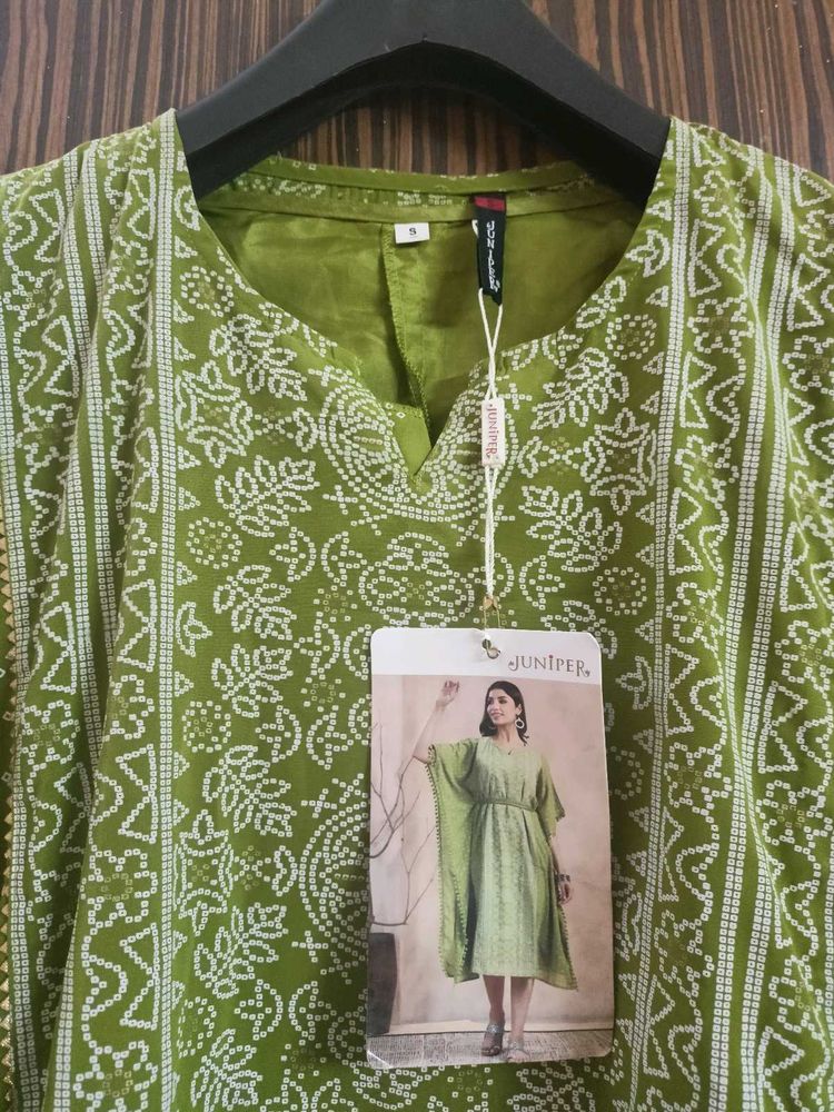 Green Juniper Kaftan Without Belt