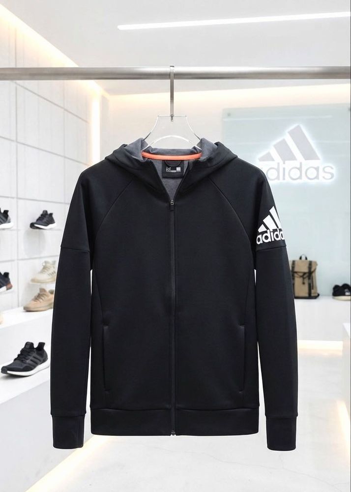 Adidas Black Zip-Up Hoodie