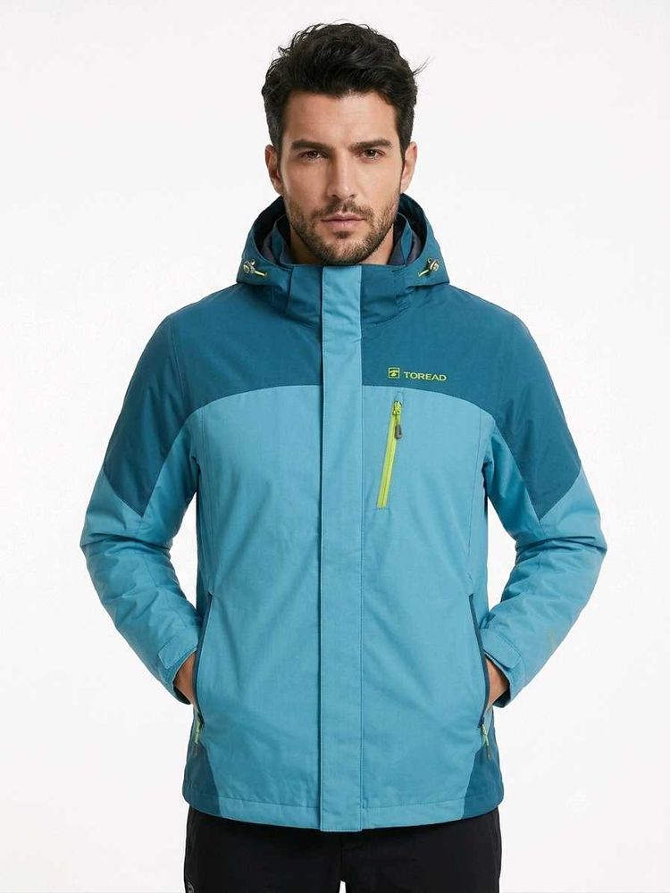 TOREAD Blue Hooded Winter trekking Jacket