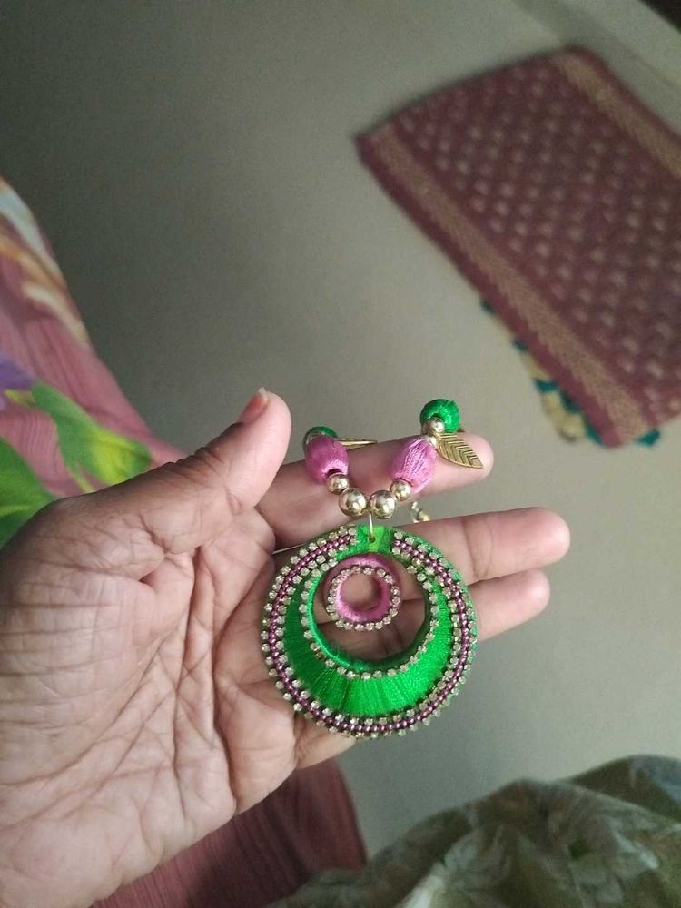 Vibrant Silk Thread Necklace