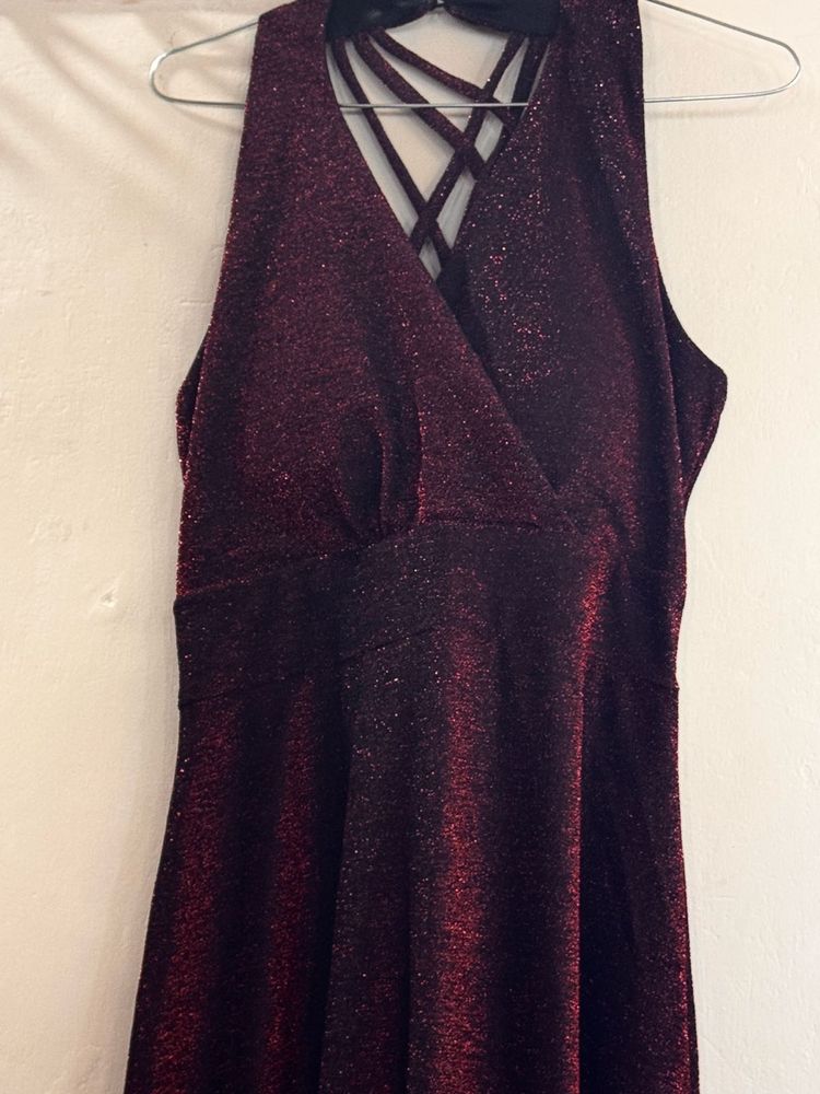 Sparkling Glitter Wrap Dress