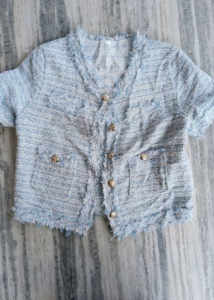 Chic Tweed Cropped Jacket