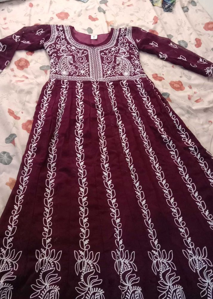 Elegant Embroidered Kurta anarkali