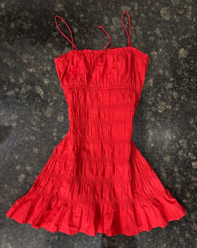 mini red y2k coquette dress