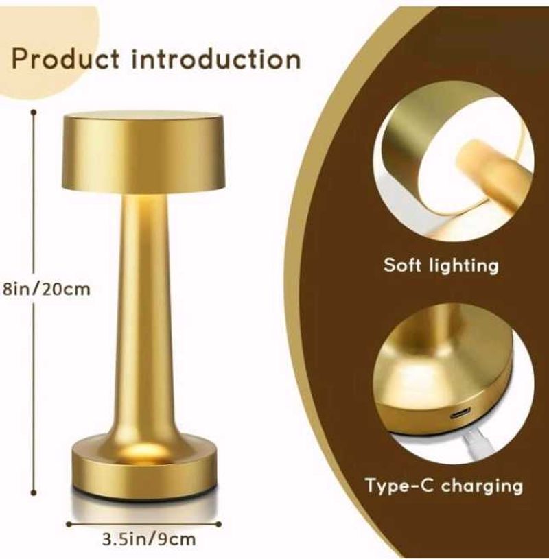 Gold LED Desk Lamp 🛋️