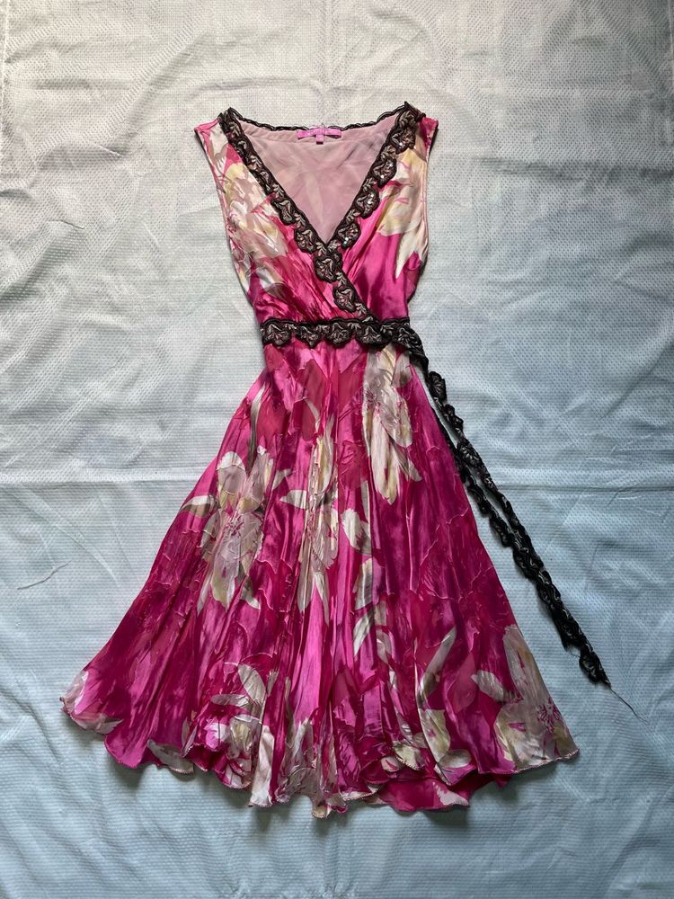 Vibrant Floral Wrap Dress