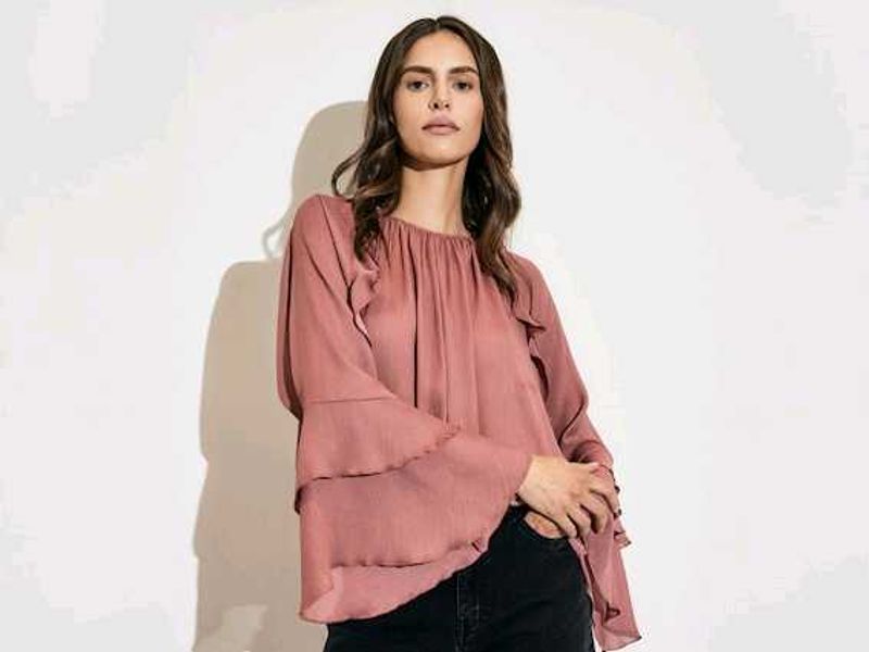 Chic Pink Bell Sleeve Top - Zink London