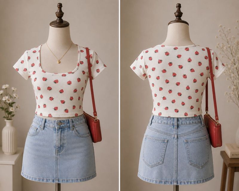 strawberry crop top