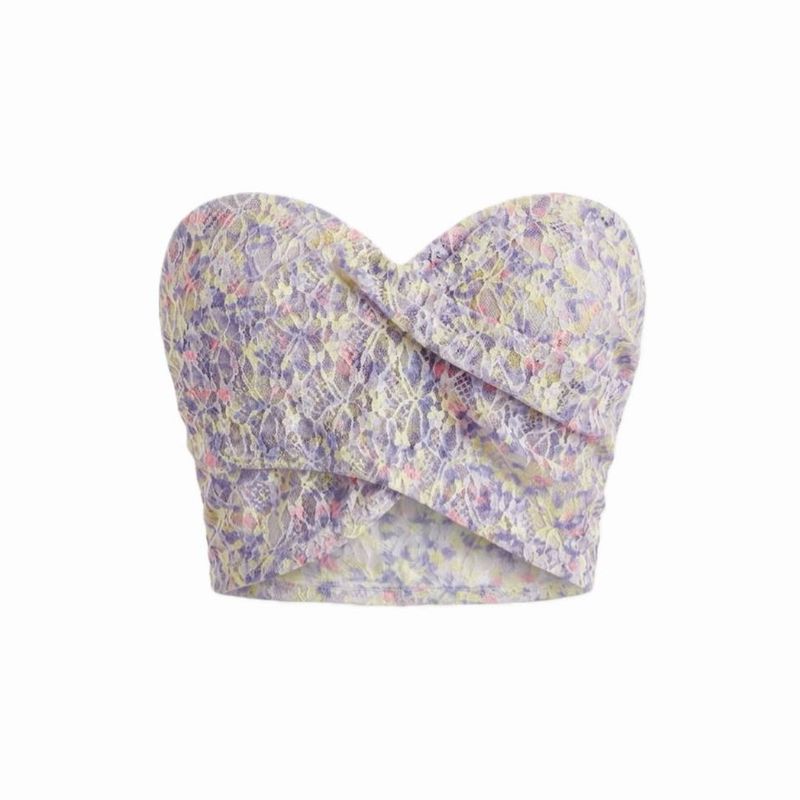Floral Lace Tube Top