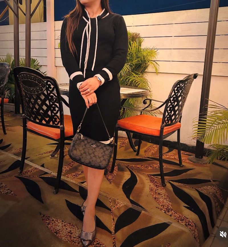 Black winter dress
