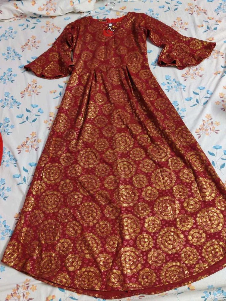 Red &amp; Gold Dress