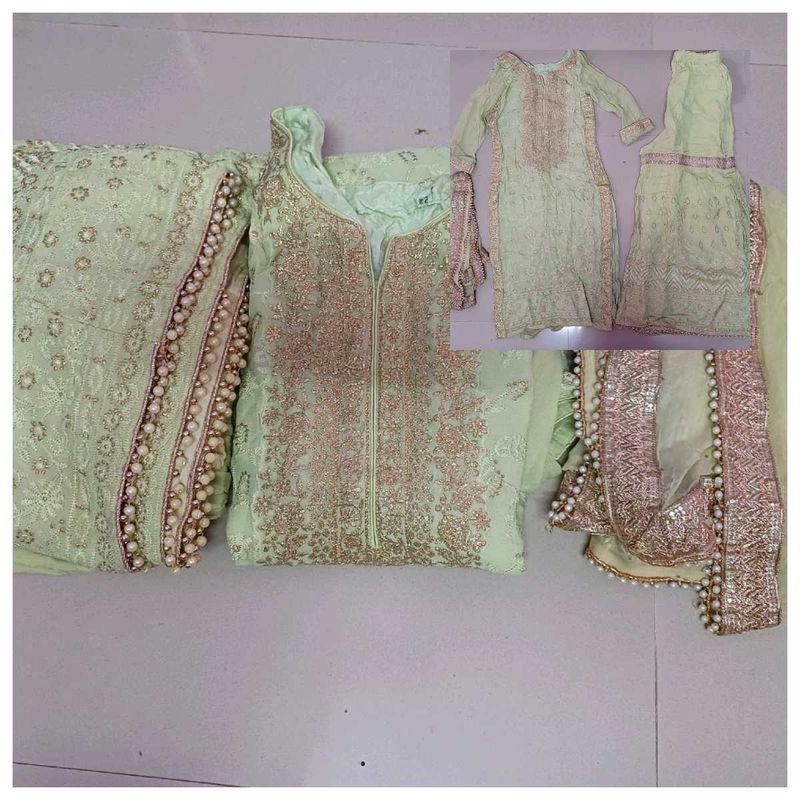 l.v.Exquisite Embroidered Kurta Set with Dupatta