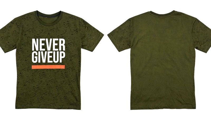 Green Never Give Up Tee