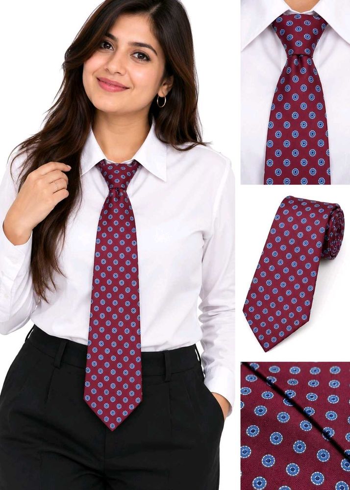 Classic Burgundy Patterned Tie