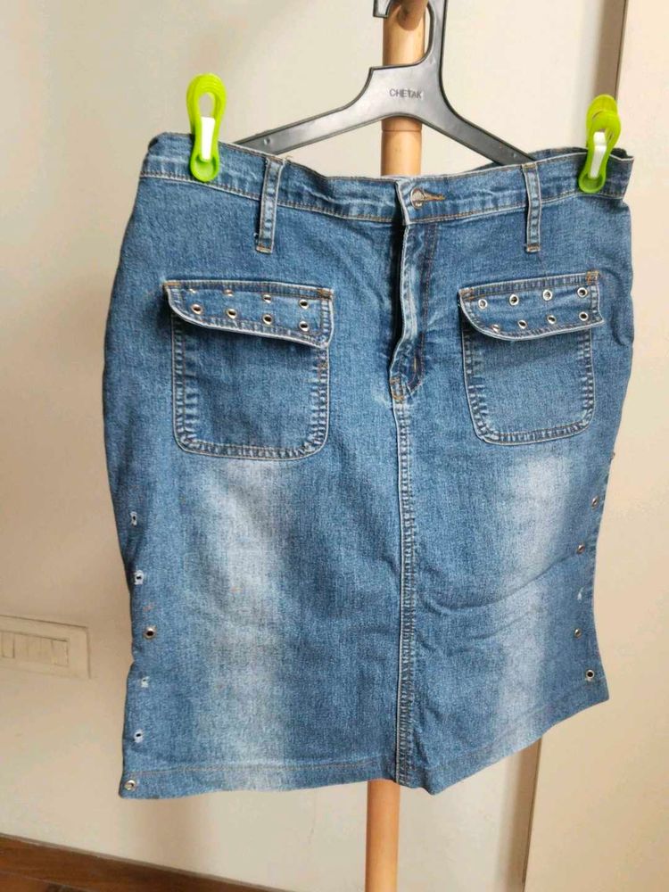 Denim Mini Skirt