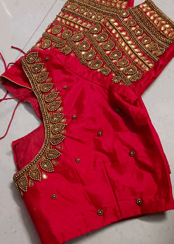 Stunning Bridal  Aari work Red  ♥️ Blouse