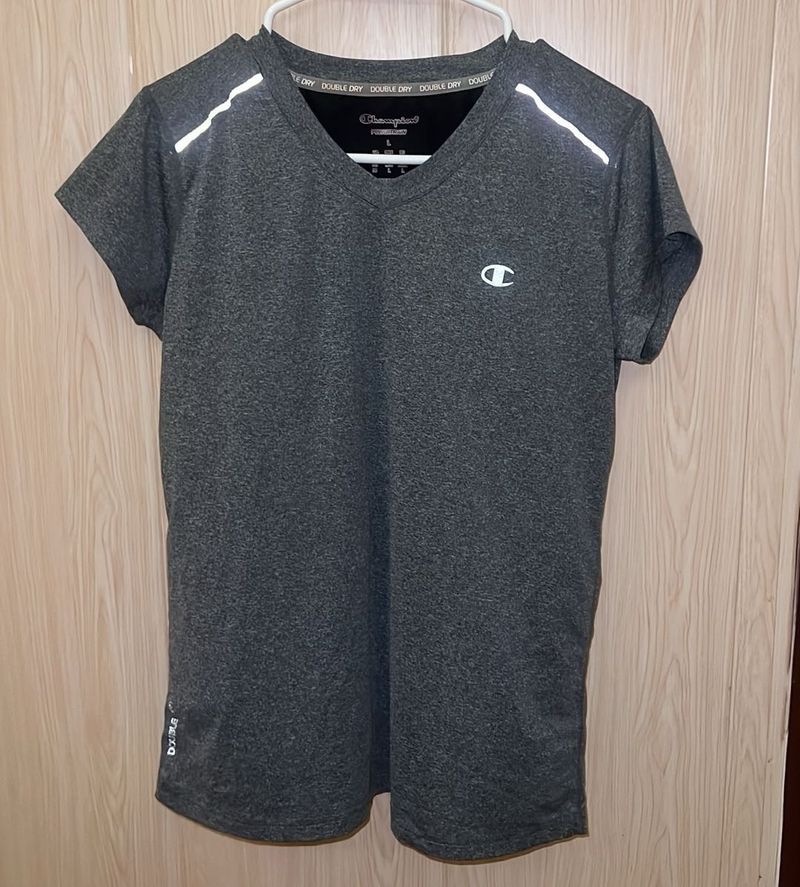 Champion Grey V-Neck T-Shirt