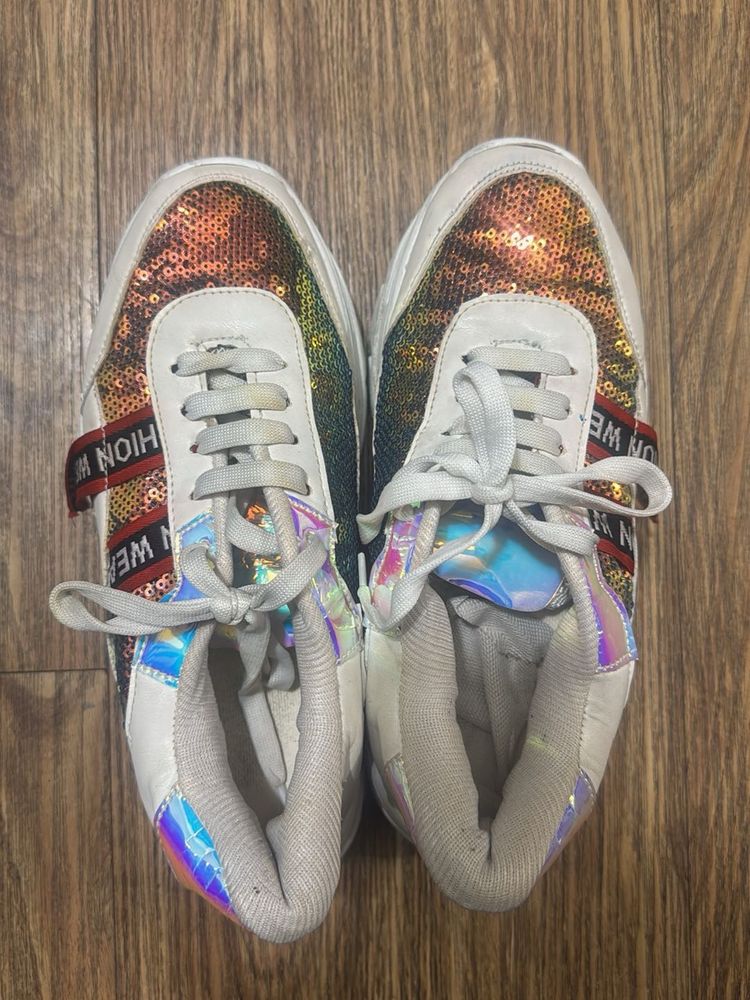 Stylish Sequin Fashion Sneakers