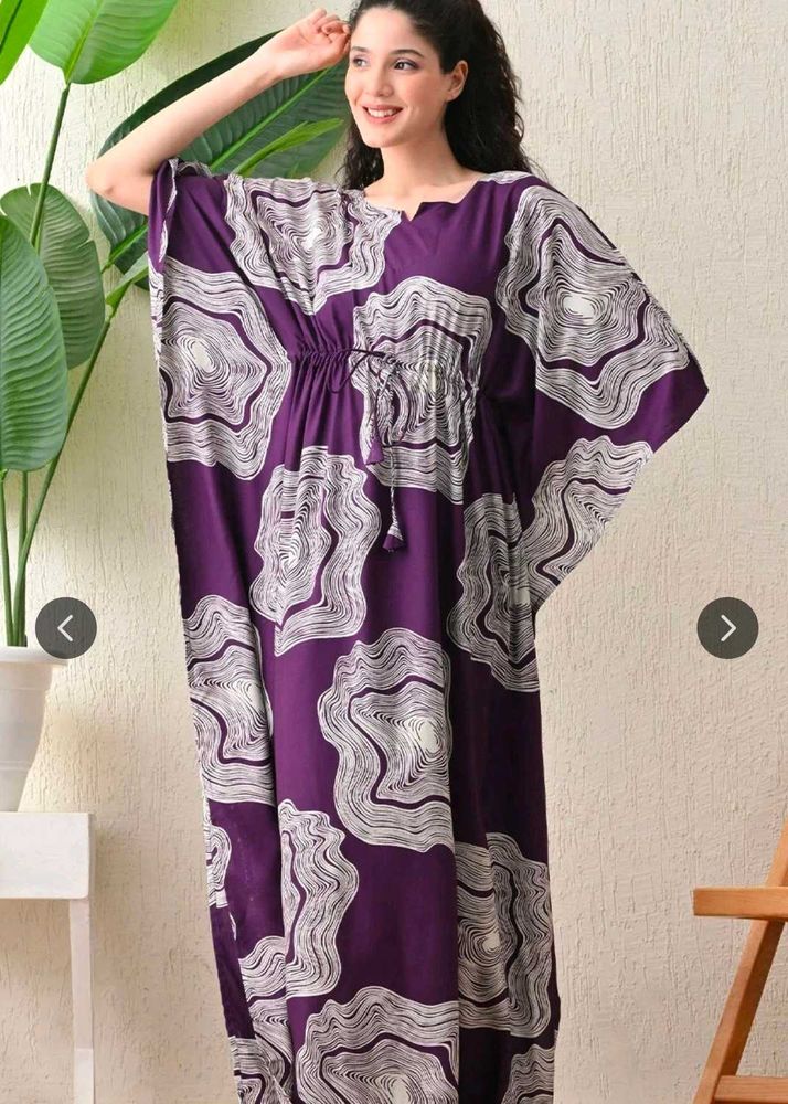 Stylish Purple Kaftan Dress