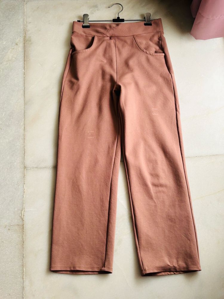 Peach Straight Leg Pants