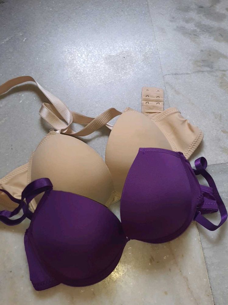 Two  Bras - Nude &amp; Purple