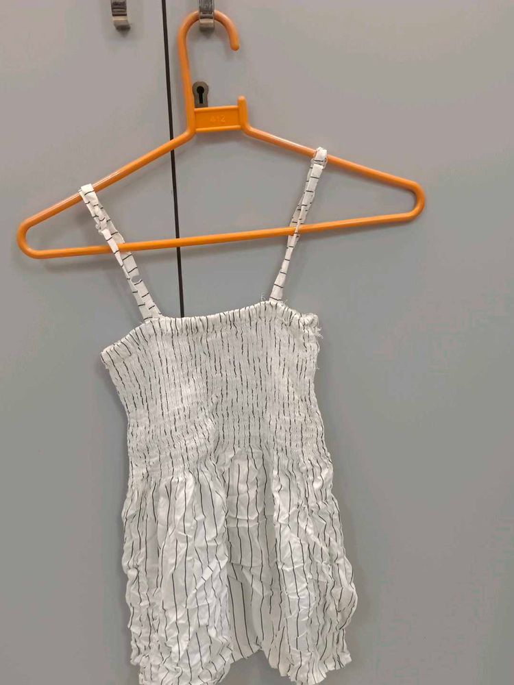Striped Smocked Jumpsuit